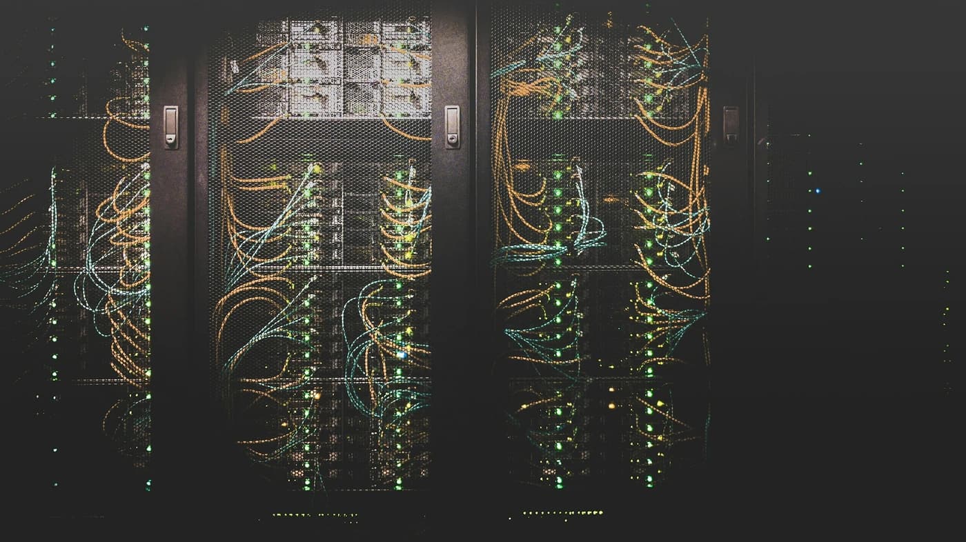 Connected network hardware with glowing cables