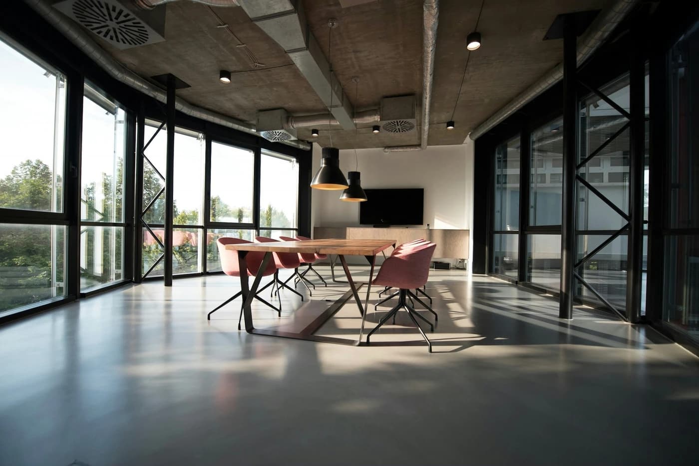 Bright modern meeting room
